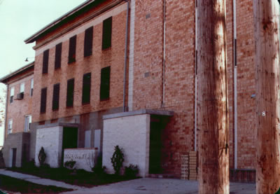 North side of jail where the 1934 original jail and the 1978 addition are joined.